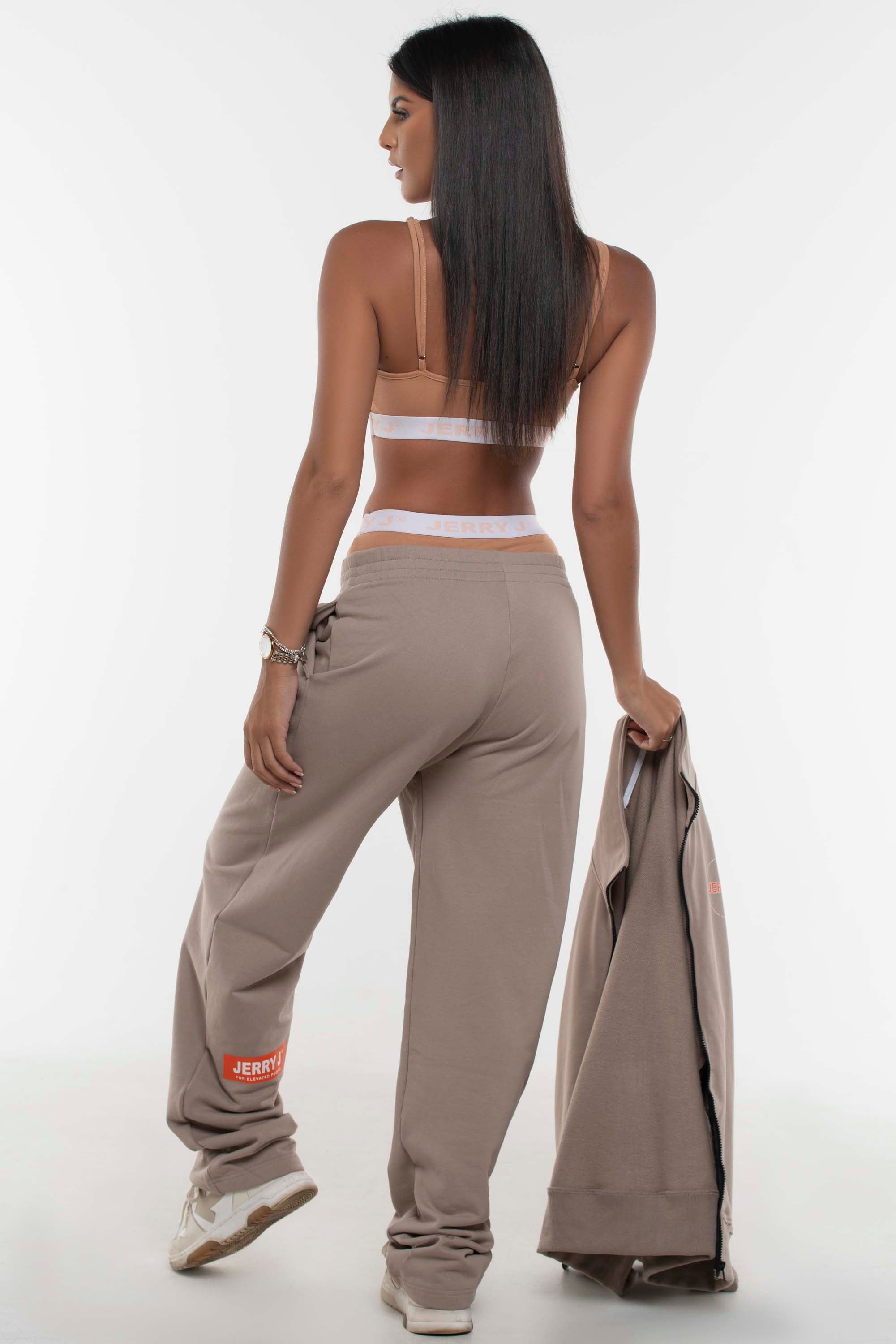 High Rise Joggers - Nude